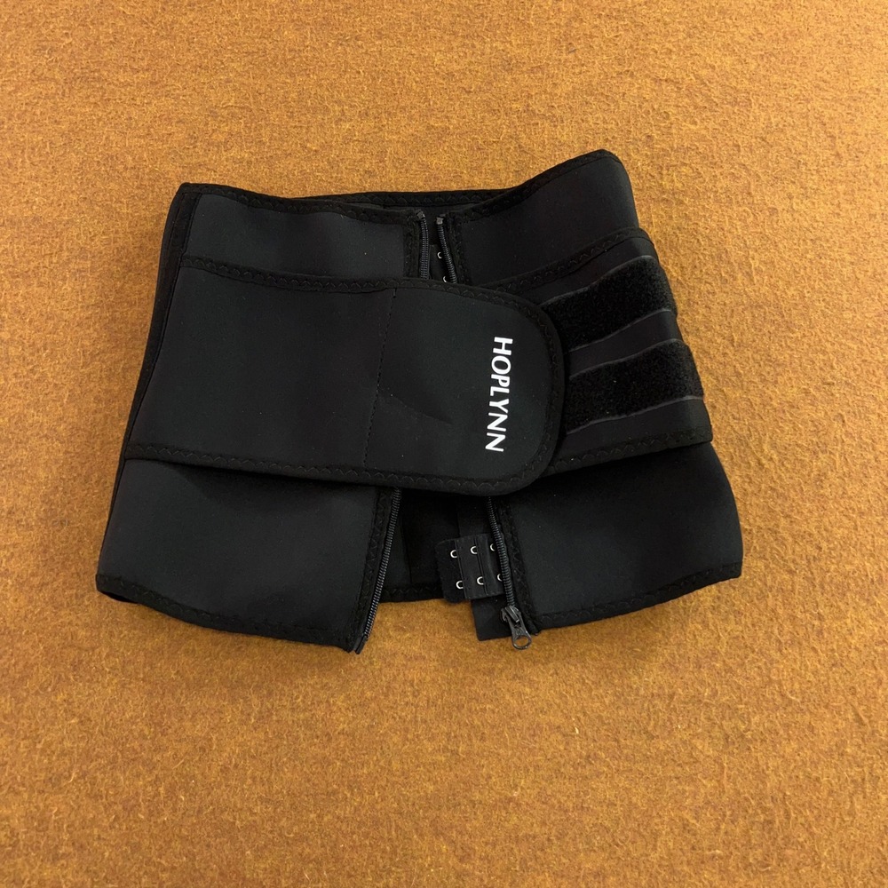 HOPLYNN Womens Medium Black Neoprene Zipper Triple Closure Sweat Waist Trainer